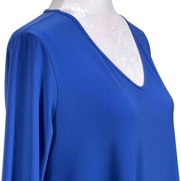 NWT Clara Sunwoo Sun Woo V-Neck High-Low Envelope Hem Tunic Top Size Small Blue - Picture 11 of 16